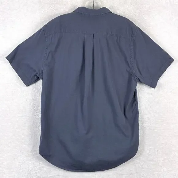 Buck Mason Shirt Mens L Draped Twill One Pocket Blue Preppy Classic Huckberry - Picture 3 of 8